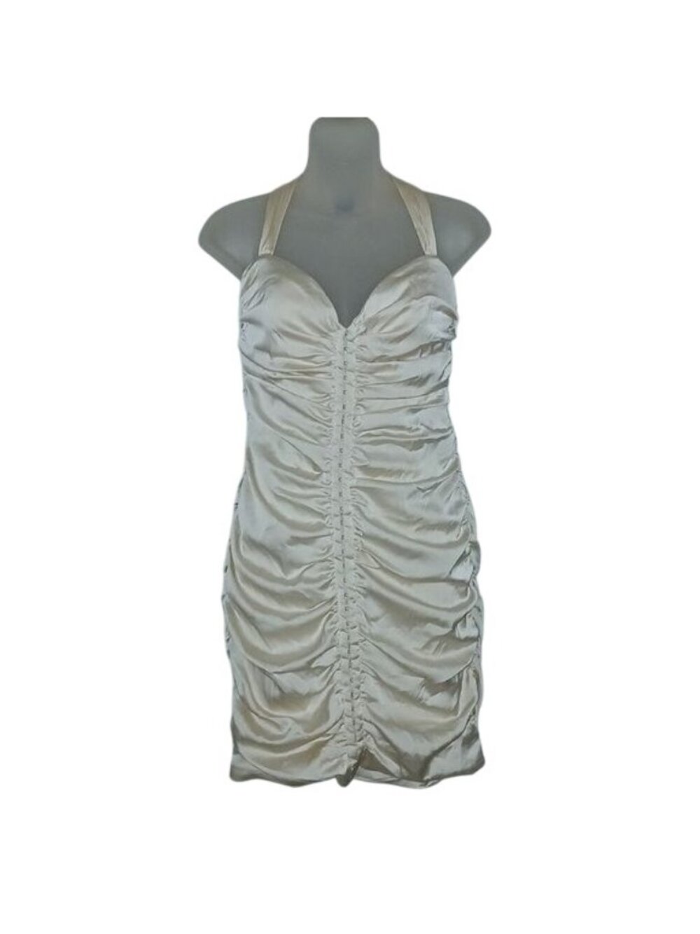 Oh Polly Ivory Cinched Bodycon Dress